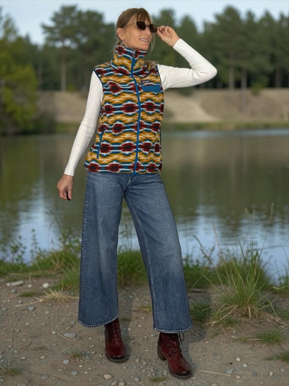 Patagonia Synchilla Snap-T Fleece Vest M Wild Desert Prairie Gold